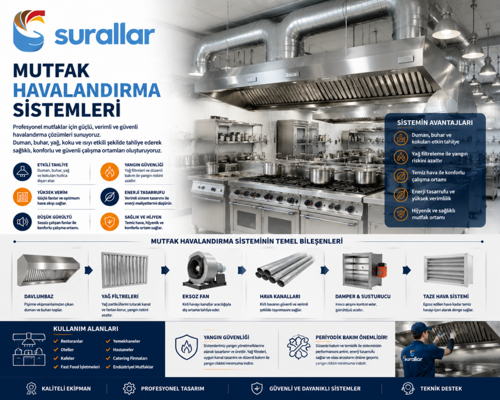 Mutfak Havalandırma Egzoz Sistemleri